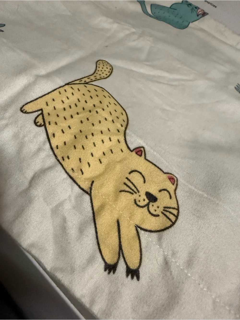 Twin Brushed Flannel Cat Print Pet Sheet Set